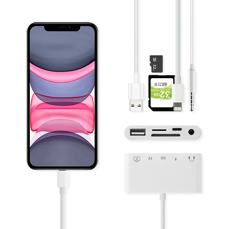 Переходник 2 в 1 Lightning/3 5 мм для iPhone iPad ios13 | Мобильные телефоны и аксессуары