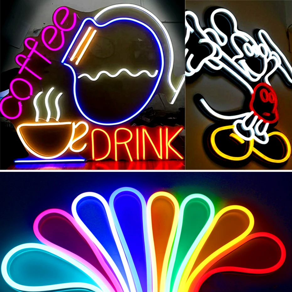 

LED Strip Flexible Neon Light 12V Waterproof Rope Smart Dimming Flex Led Sensor Tape For Room White Yellow Red Green Blue Pink
