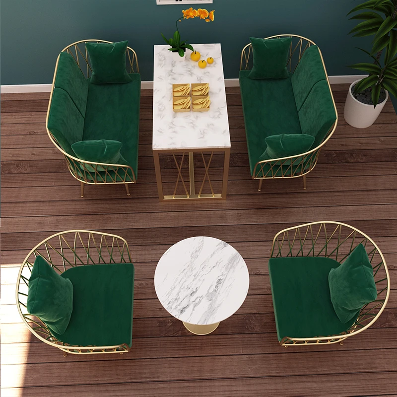 Tea shop coffee net red simple negotiation reception lounge area bar restaurant dessert table and chair combin | Мебель