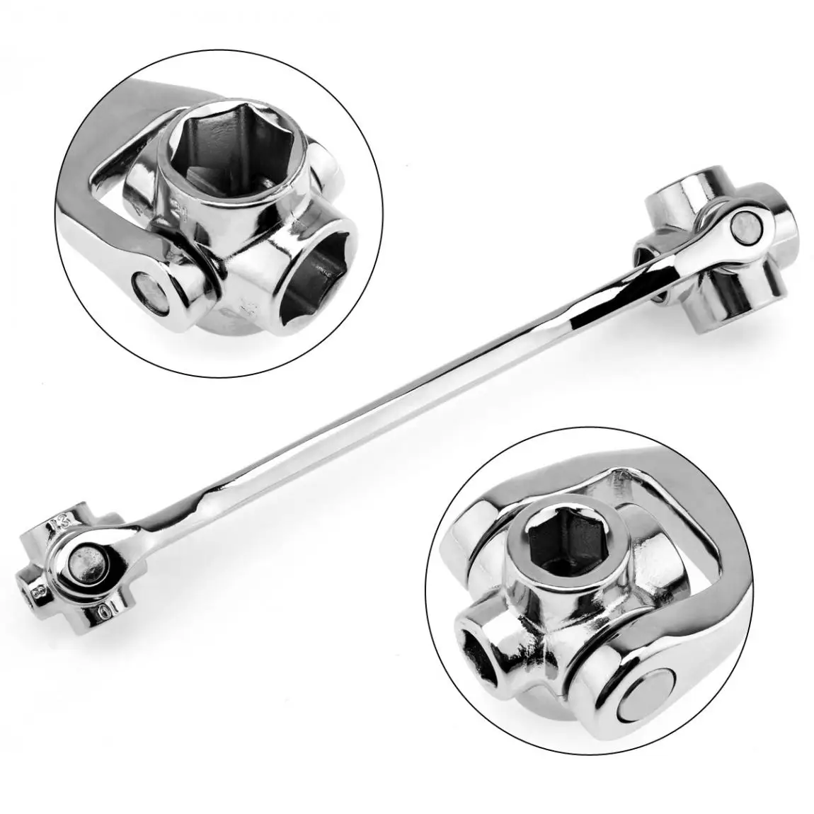 

Universal 8 in 1 Household Socket Wrench 8 10 12 13 14 17 19 21 Spanner Key Multi Tool Repair Kit Hand Tools Wrenches