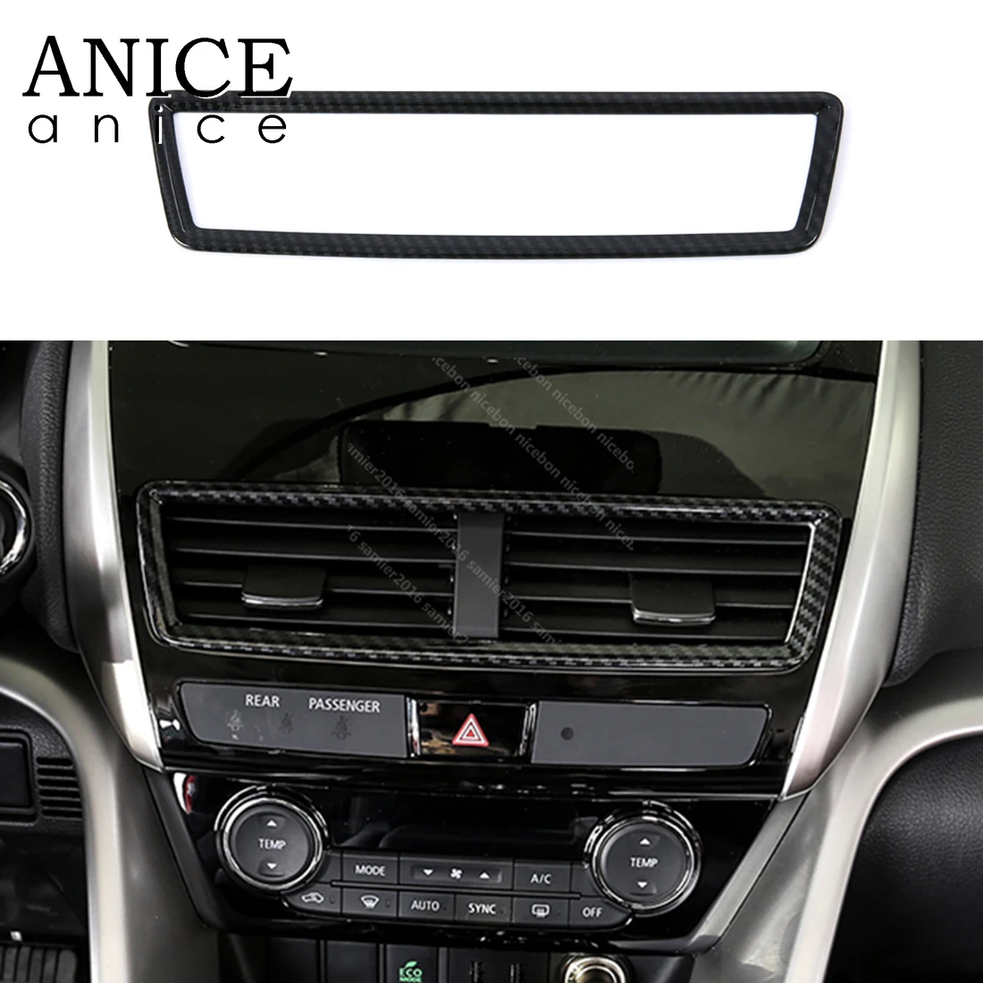 

Carbon Fiber Color Air Vent Cover Trim for Mitsubishi Eclipse Cross 2018 2019 2020 ABS