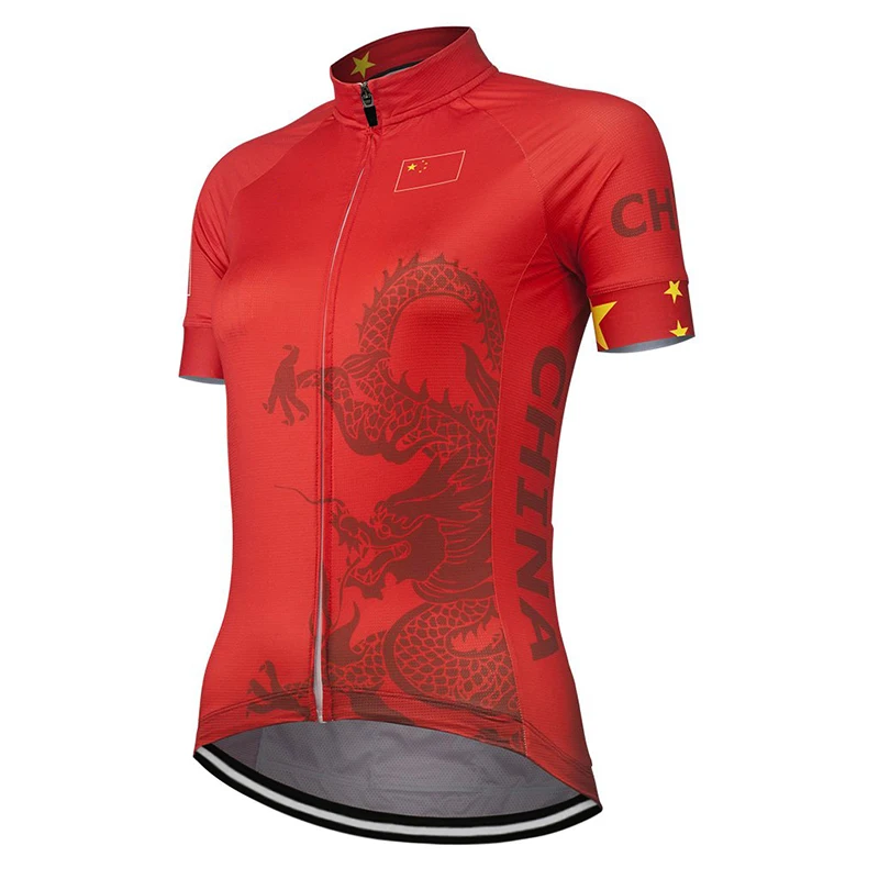 2021 New Team China Women Cycling Jersey Customized Bike Road RACE Team Racing Clothing Red Tops Bicycle Wear Breathable бейсболка new era mlb team reverse atlbra red 7