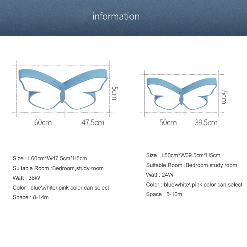 Лампа для комнаты принцессы креативный светильник-бабочка потолочный