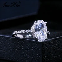 new trendy bohemian crystal inlaid ring for women fashion crystal ring wedding gift engagement jewelry size 6 10