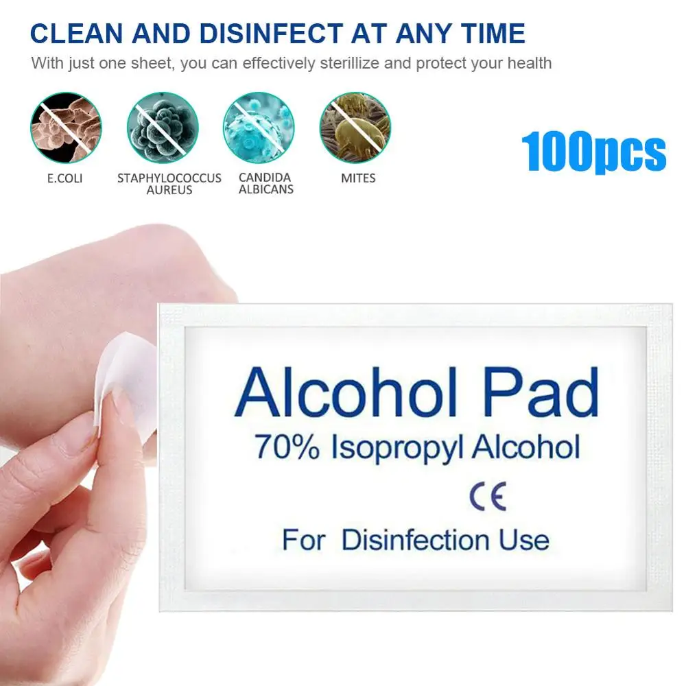100pcs disinfection wipes disposable alcohol hand clean and hygienic portable towels | Красота и здоровье