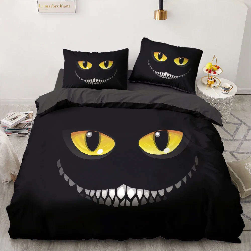 

3D Mouse Bedclothes Custom Design White Quilt Cover Sets Halloween Comforther Covers Pillow Cover 200*230cm Full Twin King Size