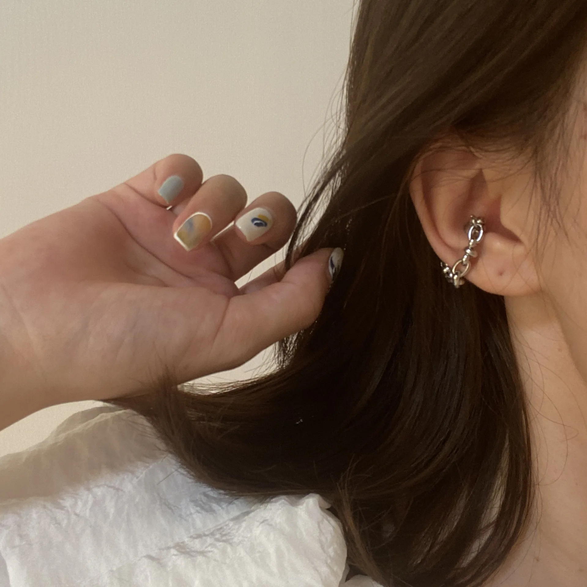 Подвески золотистые серебристые магнитные металлические звенья цепочка клипсы