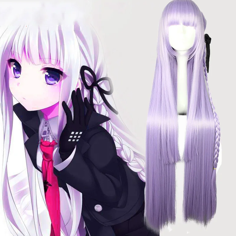 Аниме игры Danganronpa Kirigiri Kyouko Принцесса парик косплей костюм Dangan Ronpa Девушки Длинные