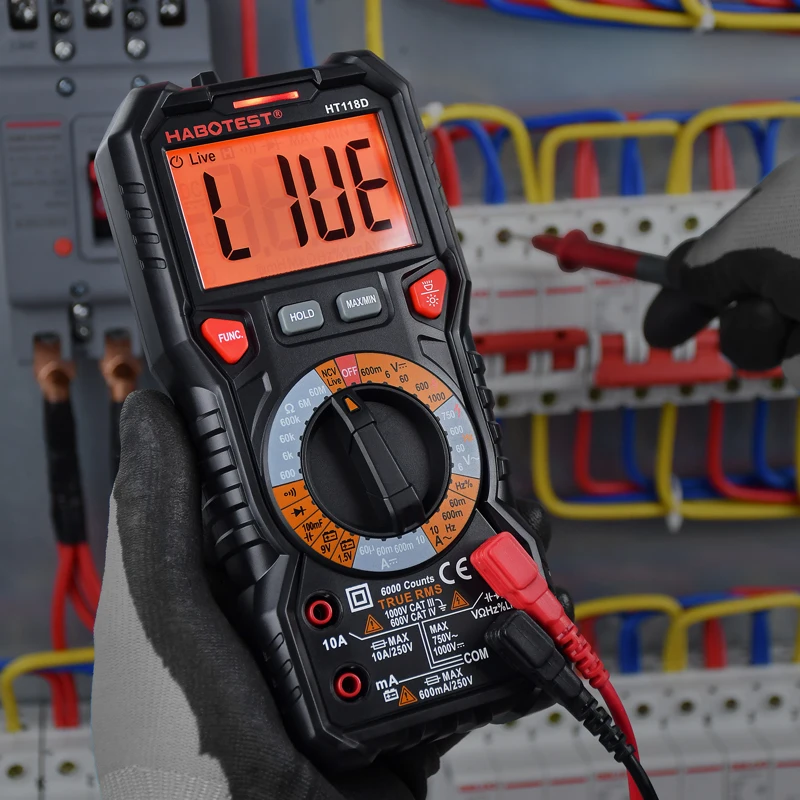 Цифровой мультиметр HABO TEST HT118D автомобильный Электрический измеритель Esr тестер