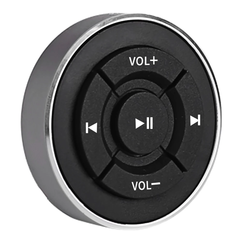 Phone Wireless Media Button Car Motorcycle Steering Wheel Music Play Remote Control Start Siri for iOS/Android