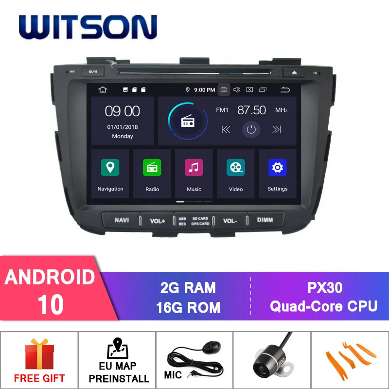 WITSON Android 10 0 IPS HD экран для KIA SORENTO 2013 автомобильный DVD стерео GPS 4 Гб RAM + 64 FLASH 8 Octa Core