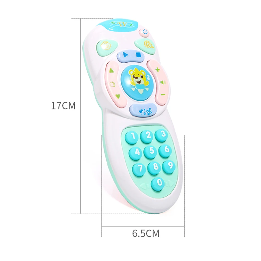 

Baby Simulation Electric Remote Control LED Music Mobile Phone Stop Crying Phone Toy Kids Educational Toys for Children Gift