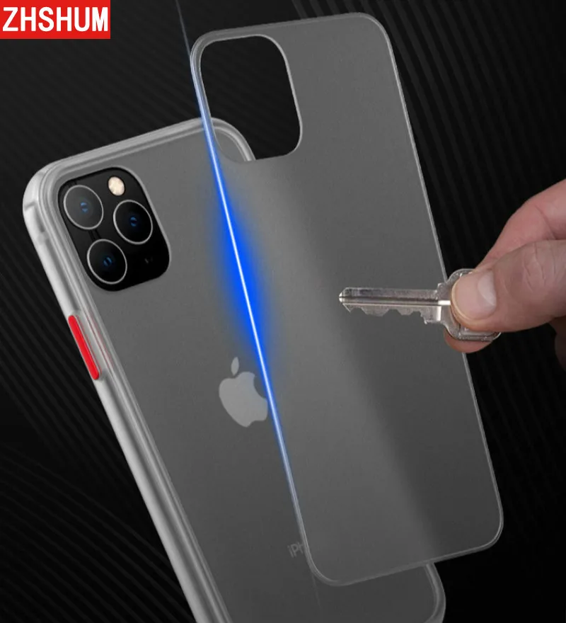 Матовый чехол для Iphone 11 Pro Max прозрачный Мягкий силиконовый жесткий пластик