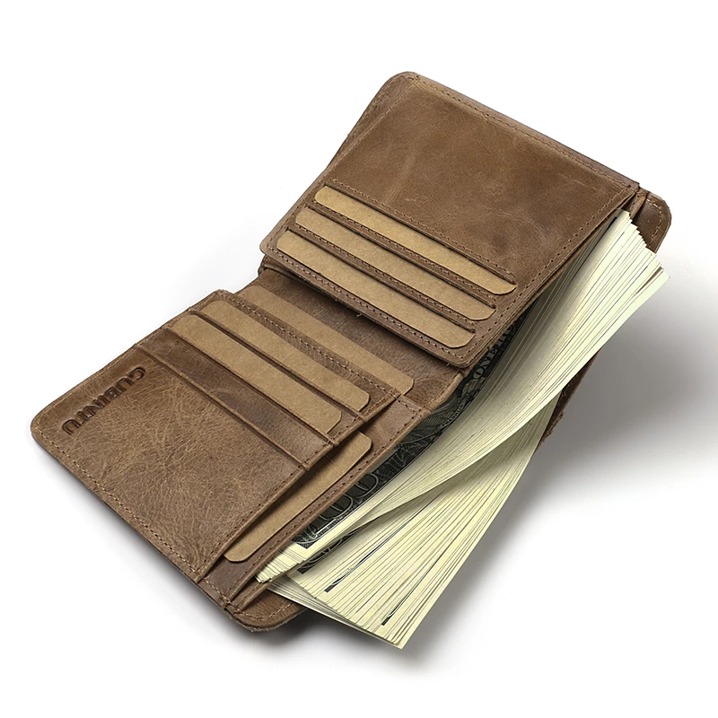 

Casual Men's Wallets Leather Solid Luxury Wallet Men Pu Leather Slim Bifold Short Purses Credit Card Holder Business Male Purse