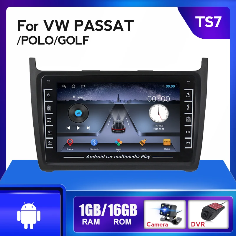 Автомобильный мультимедийный видеоплеер плеер на Android с GPS для VW POLO GOLF PASSAT