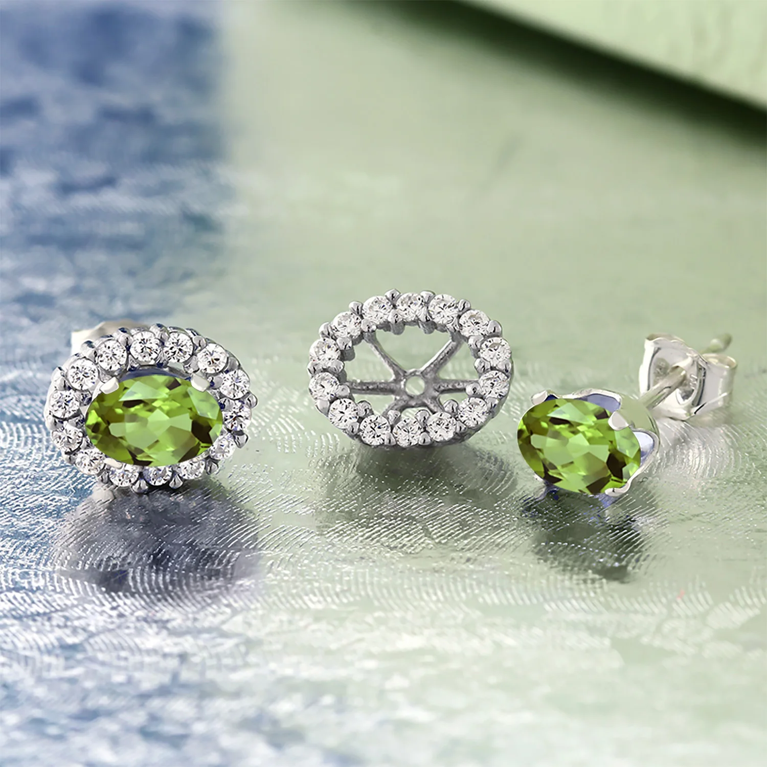 Женские серьги из стерлингового серебра 925 пробы GemStoneKing овальная натуральная
