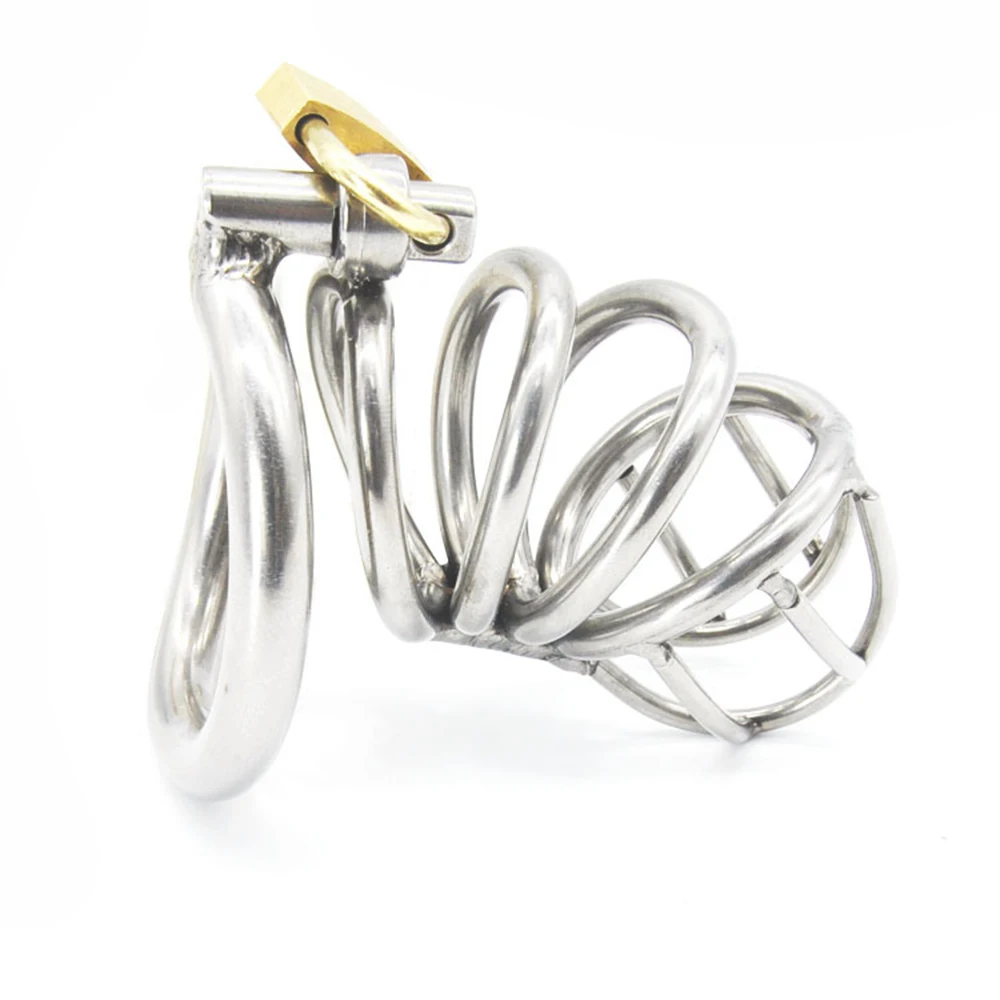 Manyjoy A224 Stainless Steel 60mm Bird Cock Cage Lock Adult Game Metal Male Chastity Belt Device Penis Ring Sex Toys For Men | Красота и