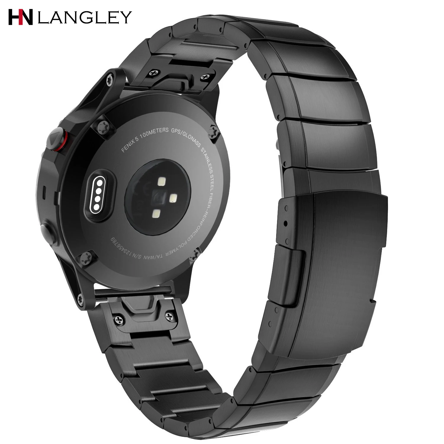 Ремешок из нержавеющей стали для наручных часов Garmin Fenix 3 HR/5/5X/Φ быстросъемный
