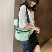 fashion woman waist bag pu leather lady waist pack saddle shape chest bags multifunction crossbody purse son mother daughter bag