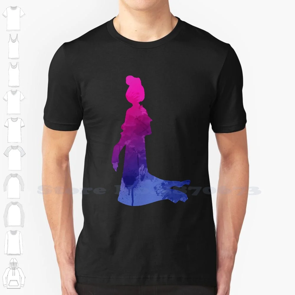 

Princess Inspired Silhouette Black White Tshirt For Men Women Princess Inspired Silhouette Mulan