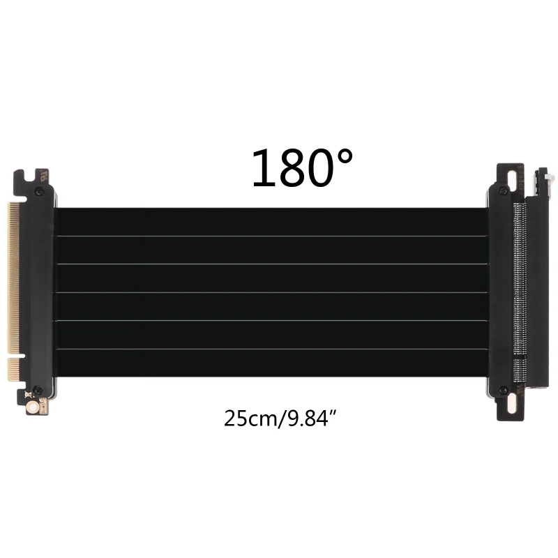 

Gen3.0 PCI E 3.0 16X Graphics Extender Card vertical kickstand/base A TX case Flexible Connector Cable Riser Card Extension P82A
