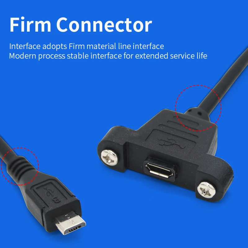 Кабель-удлинитель Micro usb штекер-гнездо с винтовыми отверстиями 0 3/0 5/1/1 5/3/5 м |