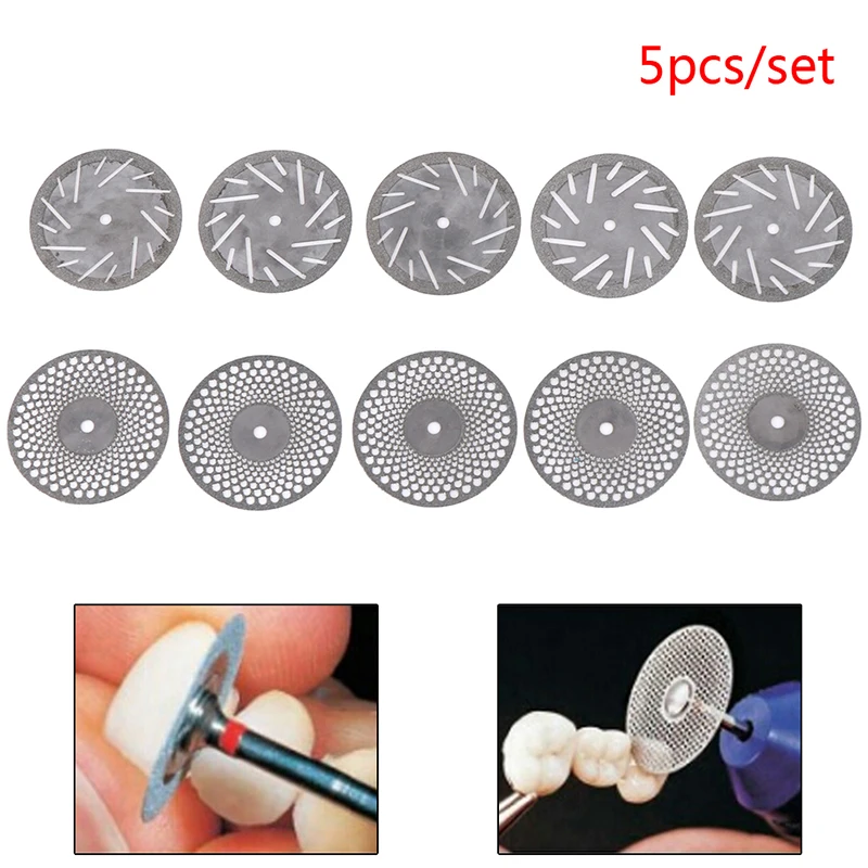 

5pcs Polishing Diamond Disc Dental Thin Double Sided Sand Diamond Cutting Disc For Separating Polish Ceramic Teeth Whitening