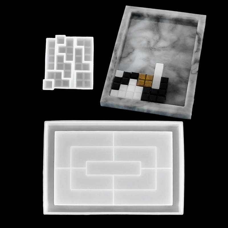 

DIY Crystal Epoxy Mold Mirror Mold Rectangle Puzzle Tetris Stencil Craft Tool