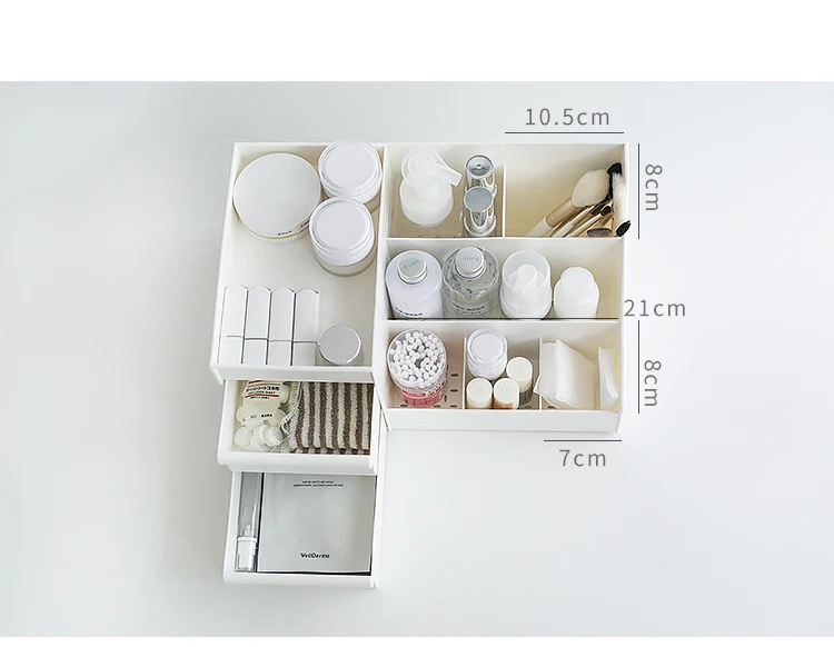 Drawer Makeup Box Cosmetics Organizer Container Bathroom Make Up Organizer Dekstop Office Jewelry Box Plastic Makeup Storage Box