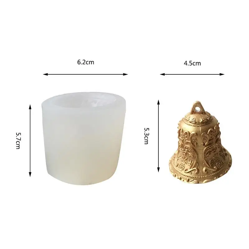 3D Рождественские колокольчики форма Арома гипсовая для свечей украшения Свеча