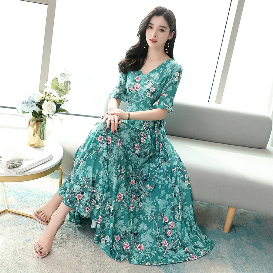 Женское платье-макси с цветочным принтом розовое винтажное облегающее платье