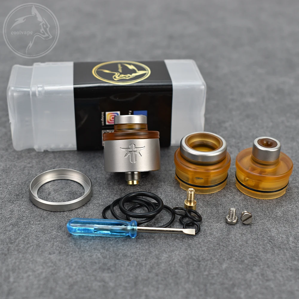 

Requiem RDA MTL DL RDL 22mm Diameter Rebuildable Tank Atomizer 510 Vape Vaporizer vs Haku Style Tank