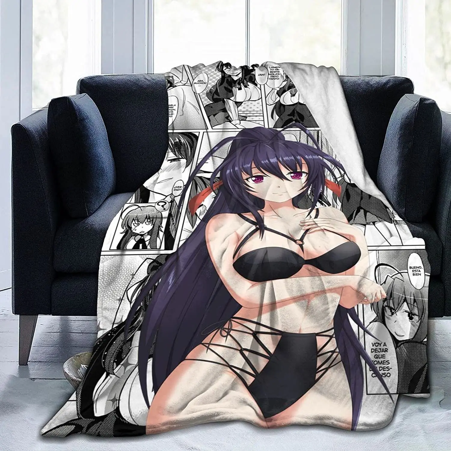

Сексуальная аниме-девушка супермягкое теплое одеяло для постельного белья, диван, плюшевое одеяло для детей и взрослых, подарок 80x60 дюймов