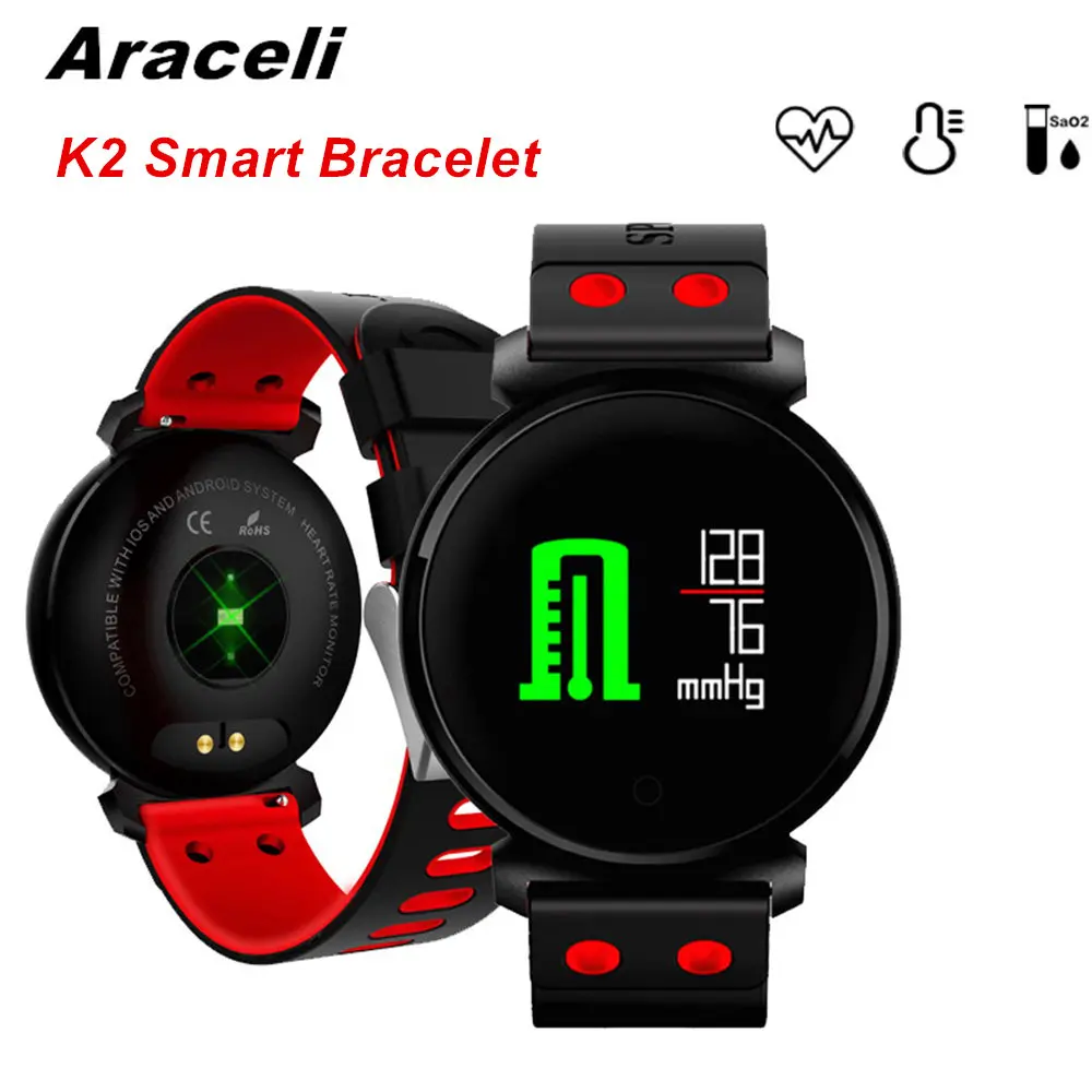 K2 умный Браслет кровяное давление пульсометр датчик кислорода в крови