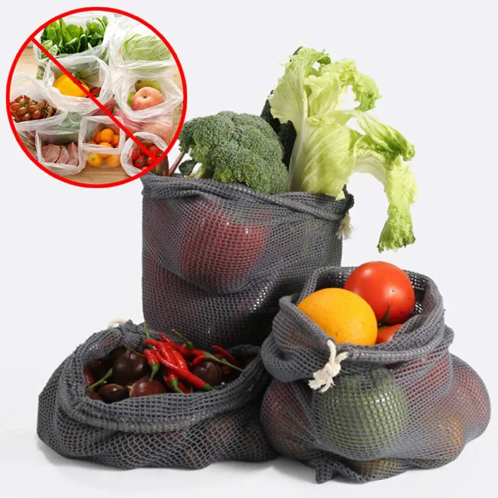 6 шт. многоразовые сетчатые продуктовые сумки|Сумки и корзины| |