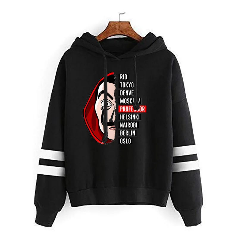 Свитшот унисекс с капюшоном модный Повседневный пуловер 3D принтом la casa de papel для