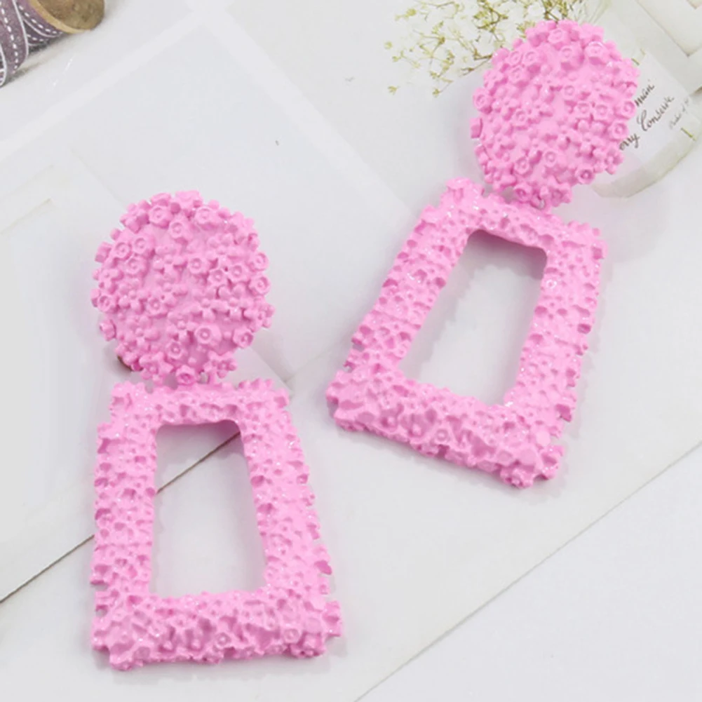 Трапециевидные Большие Длинные акриловые ацетатные Висячие серьги для женщин