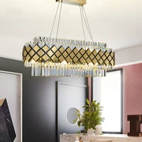 modern crystal gold rectangle chandelier lighting for dining room bedroom round chandeliers living room light fixtures