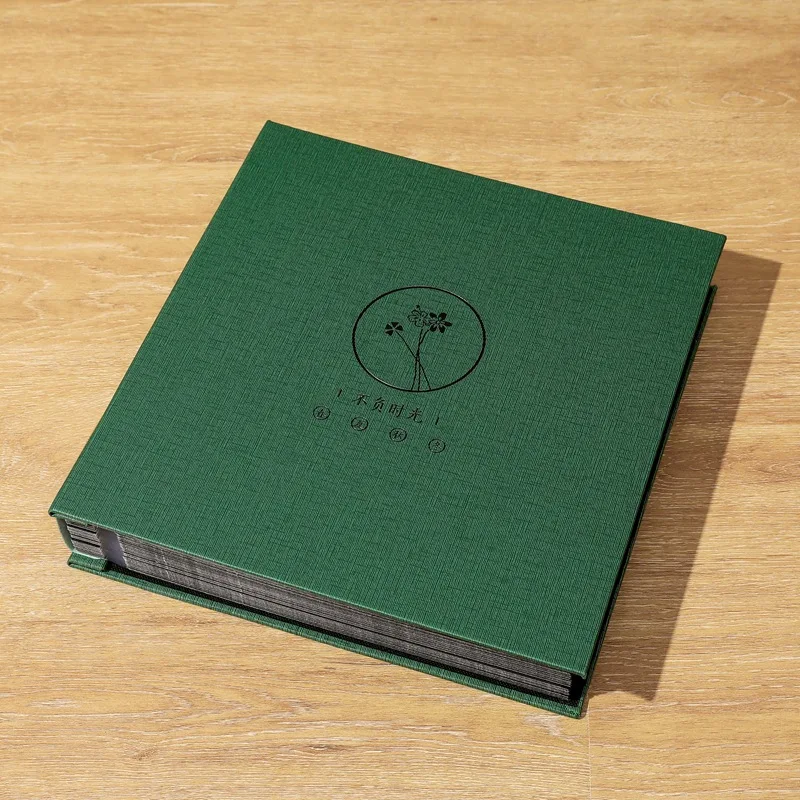 

Luxury Handmade Viscose Green Photo Album Scrapbooking Large Capacity Wedding Album Baby Memory Book Creative Photo Decor Gifts