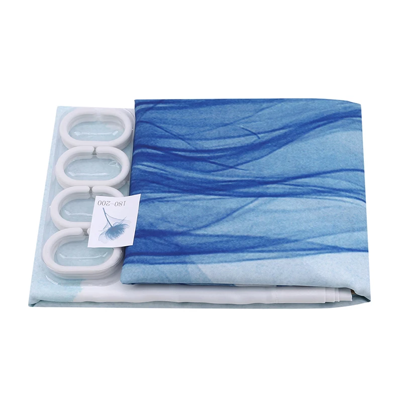 3D Печатный Лотос Ванная комната Душ занавеска цветочный принт Прочный