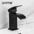 Смеситель для раковины GAPPO, латунный кран Водопад для ванной комнаты, черный цвет