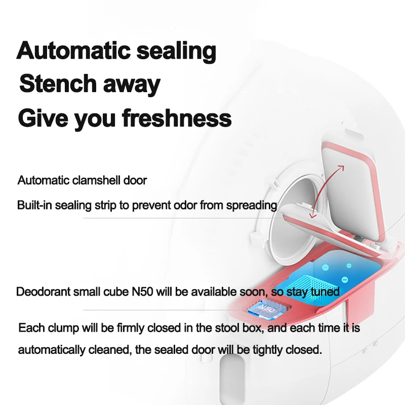 Дешево Умный туалет для кошачьего туалета, 2,4 г, Wi-Fi, дистанционное управление через приложение