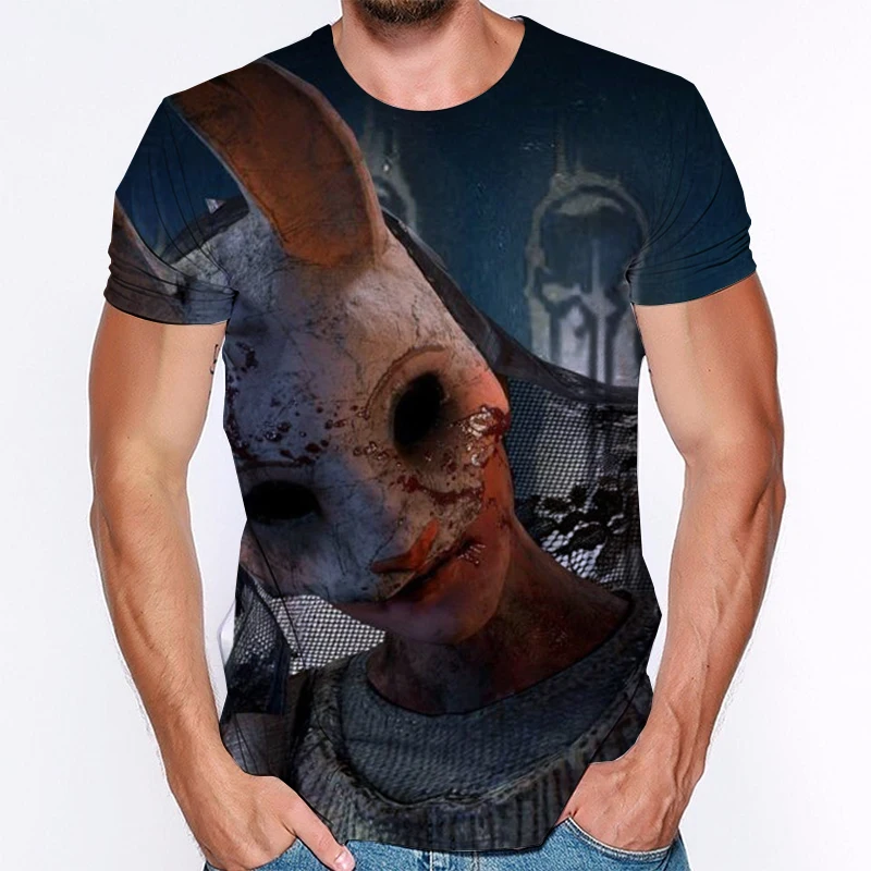 

New Arrival 2020 Dead By Daylight Men Tops 3D Men's T-shirt Short-sleeved Round Neck 3D Harajuku Oversized T Shirt Streetwear