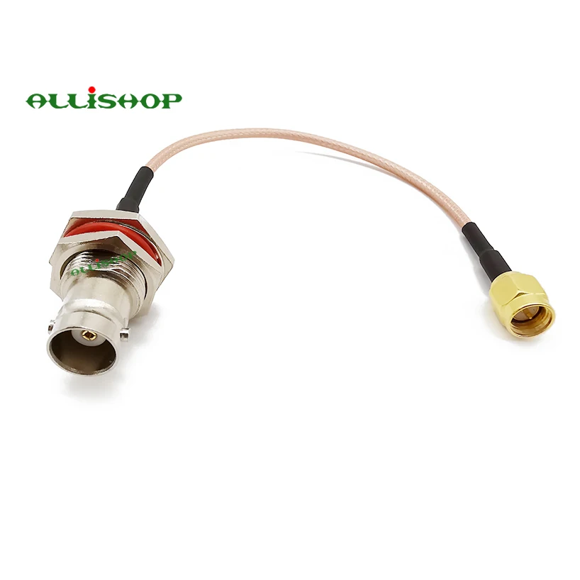 ALLISHOP 15 см SMA штекер BNC Женский переборка RF коаксиальный кабель сборка BNC разъем SMA штекер RG316 коаксиальный кабель# Rocheuk