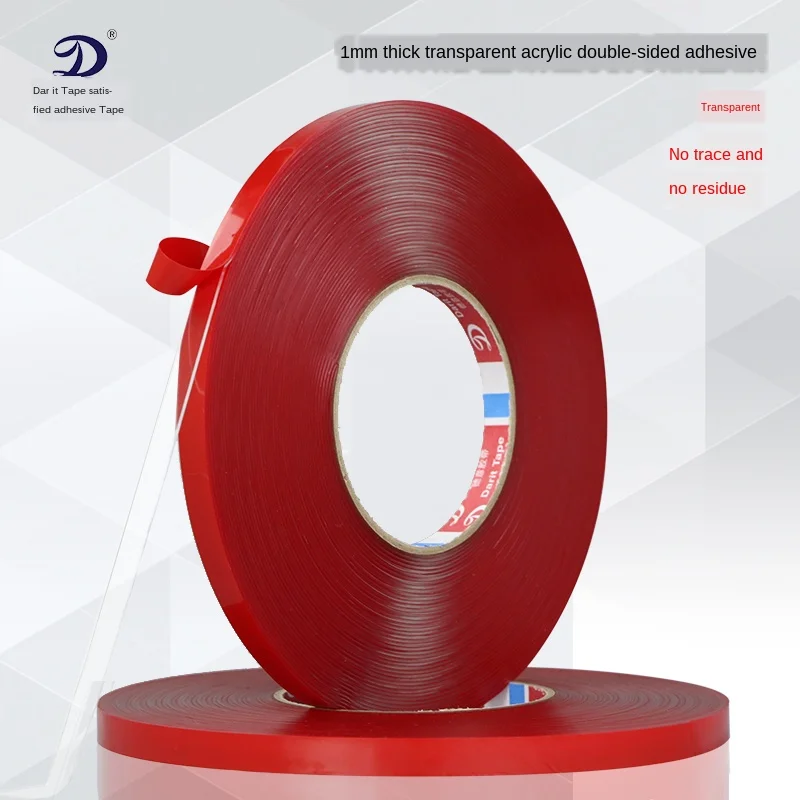 Прозрачная акриловая клейкая прочная лента с двойным покрытием толщина 1 мм Не