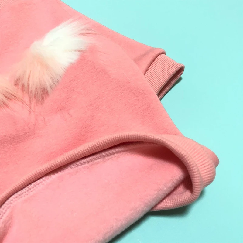 Свитер для маленьких собак розовый хлопковый свитер зимнее теплое пальто