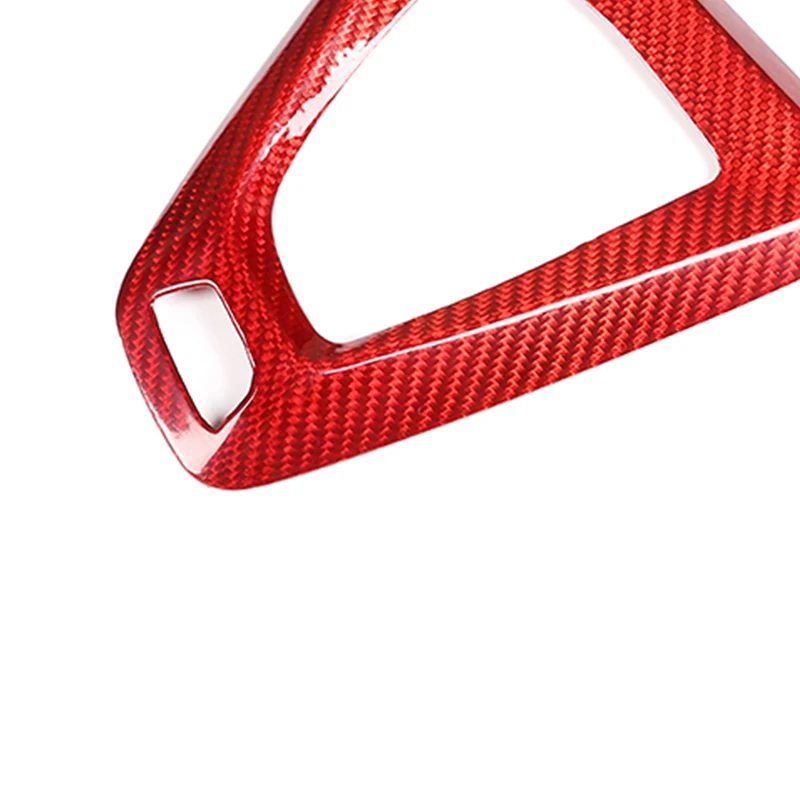 

Right Left Hand Drive Accessories Red Real Carbon Fiber Car Interior Gear Shift Frame Cover Trim For BMW M3 M4 2014-2017