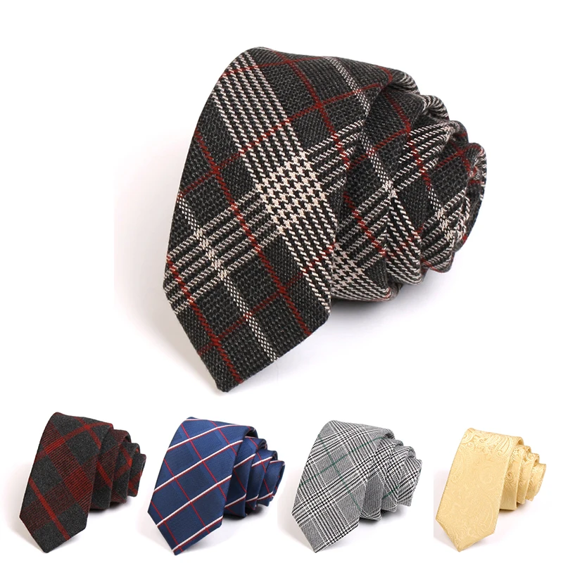 Новый высококачественный мужской галстук в клетку 6 см Узкие галстуки для мужчин деловой костюм галстук для работы модный мужской классиче...