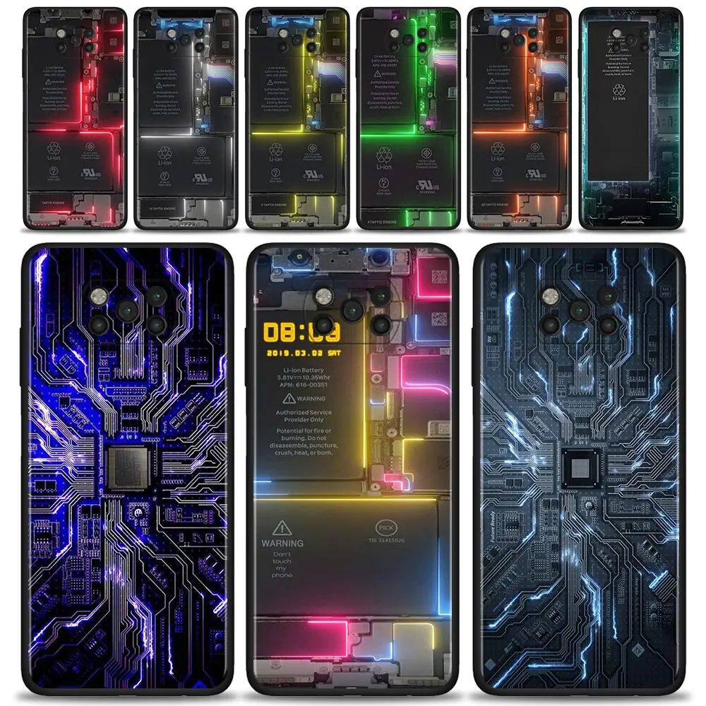 

Case For Xiaomi POCO X3 NFC X3 M3 M4 Pro X3 F3 GT Cover for Mi 11T 10T Pro 9T 11 Note 10 Lite Civi Inside motherboard Circuit