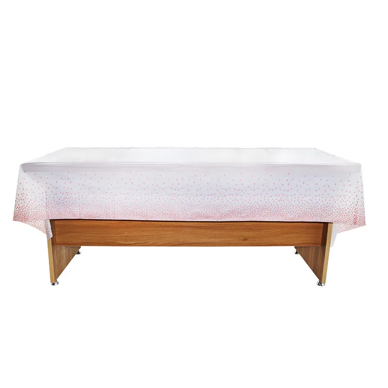 Золотая скатерть с позолотой в горошек вечерние украшения на день рождения 275*141